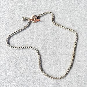 Lauren Ralph Lauren Silver Plated Ball Beaded Choker - Estate Costume Jewelry